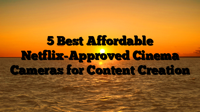 5 Best Affordable Netflix-Approved Cinema Cameras for Content Creation